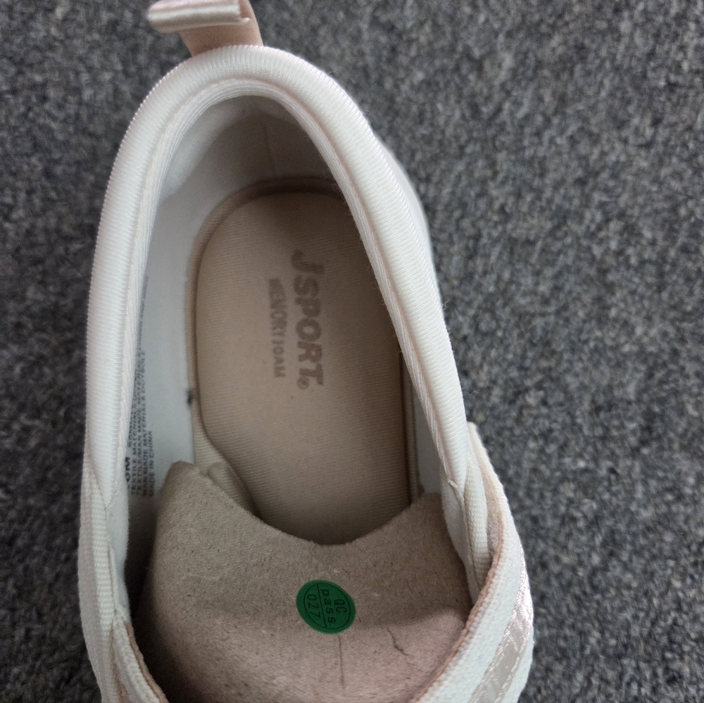 JSport Elegant Cream Mary Jane Flats In Size 10 New With Box - Picture 5 of 12
